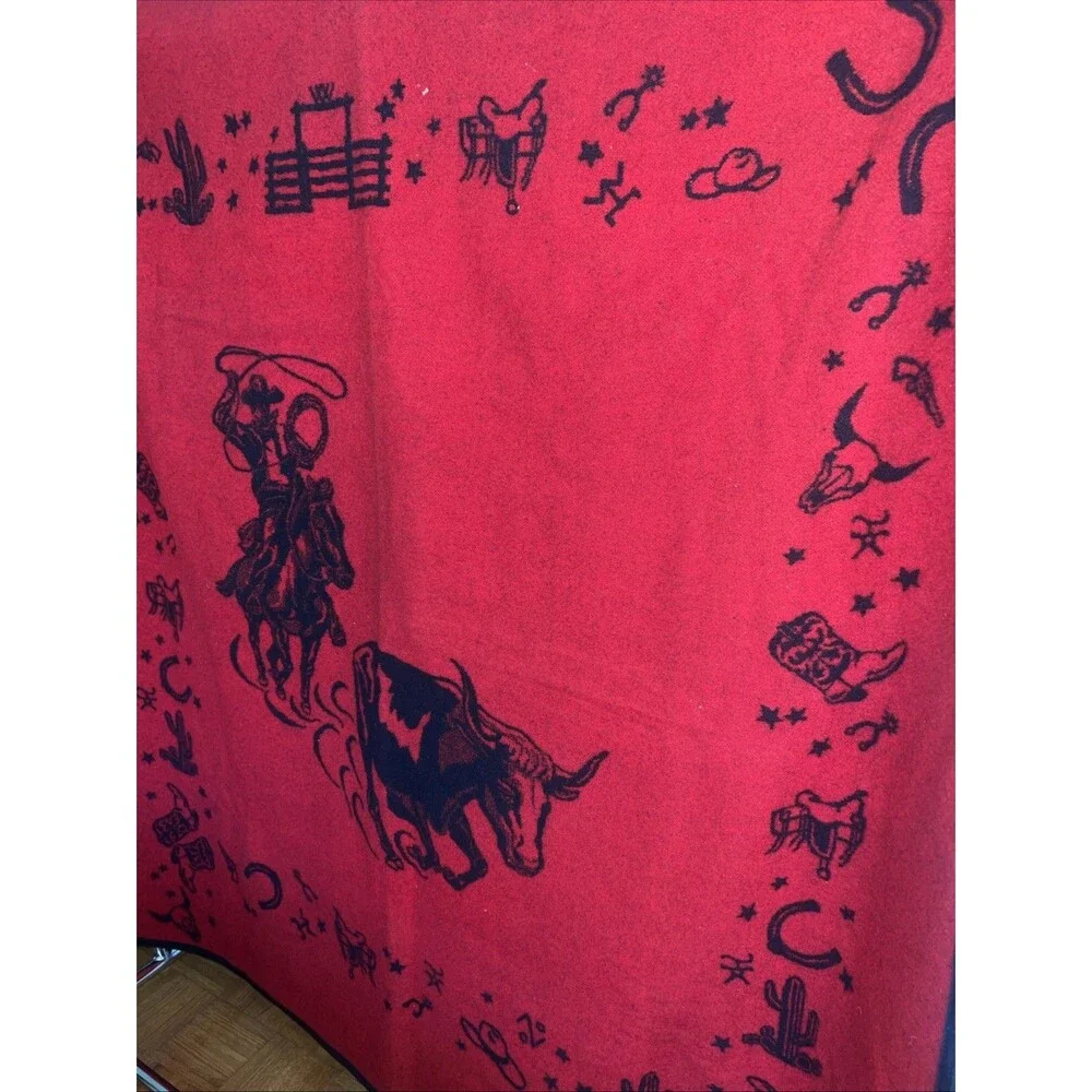 Pendleton Westland Wovens Wool Blanket Roping Cowboy 60x58
